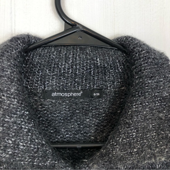 Atmosphere Mohair Blend Collared Single Button Cardigan Sz 8 - Picture 3 of 10